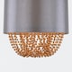 image 3 of First Choice Lighting Grey Faux Silk & Copper Jewelled Ceiling Light Shade Grey | Copper