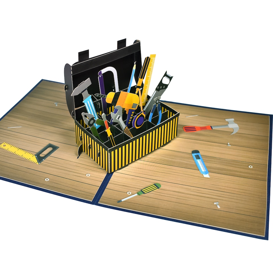 image 1 of Toolbox Design Father’s Day or Birthday 3D Pop Up Greeting Card