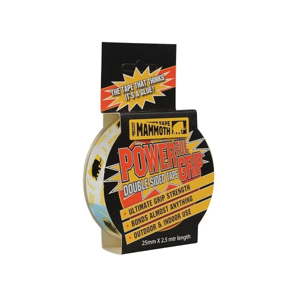 Everbuild Sika Powerful Grip Double-sided Tape - Multi Colour - 25mm x 2.5m