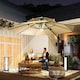 image 2 of Outsunny 3m Cantilever Parasol Solar Lights Power Bank Base Beige