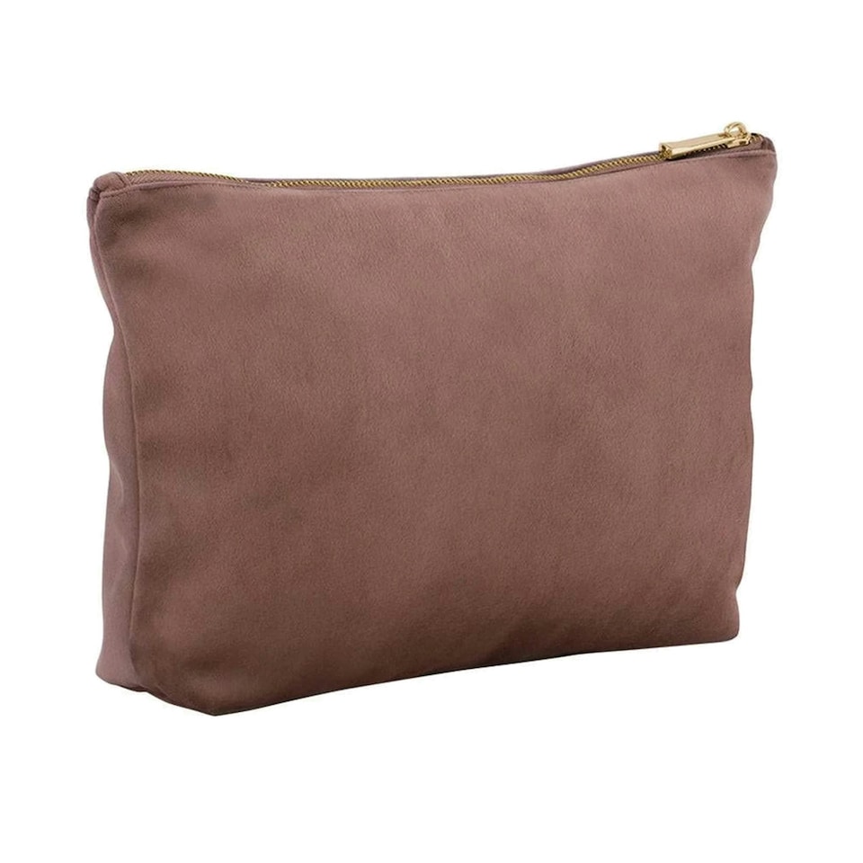image 1 of Bagbase Plain Velvet Accessory Bag - Rose Quartz - S Pink