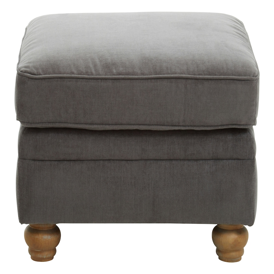 image 1 of Interiors by Premier Grey Fabric Footstool