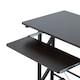image 6 of HOMCOM Computer Desk Quality Office Home PC Shelf Tray Wood Station Dark Brown