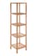 image 2 of ARLA 5 Tier Walnut Wood Bathroom Shelf Unit | Cream