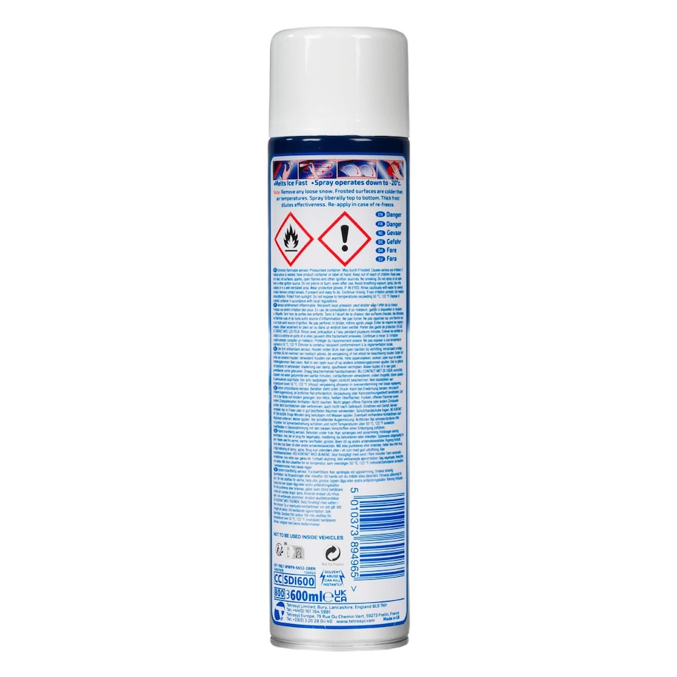 image 1 of CarPlan Blue Star De-Icer Car Windscreen Aerosol Spray Car Ice Melt 600ml x6