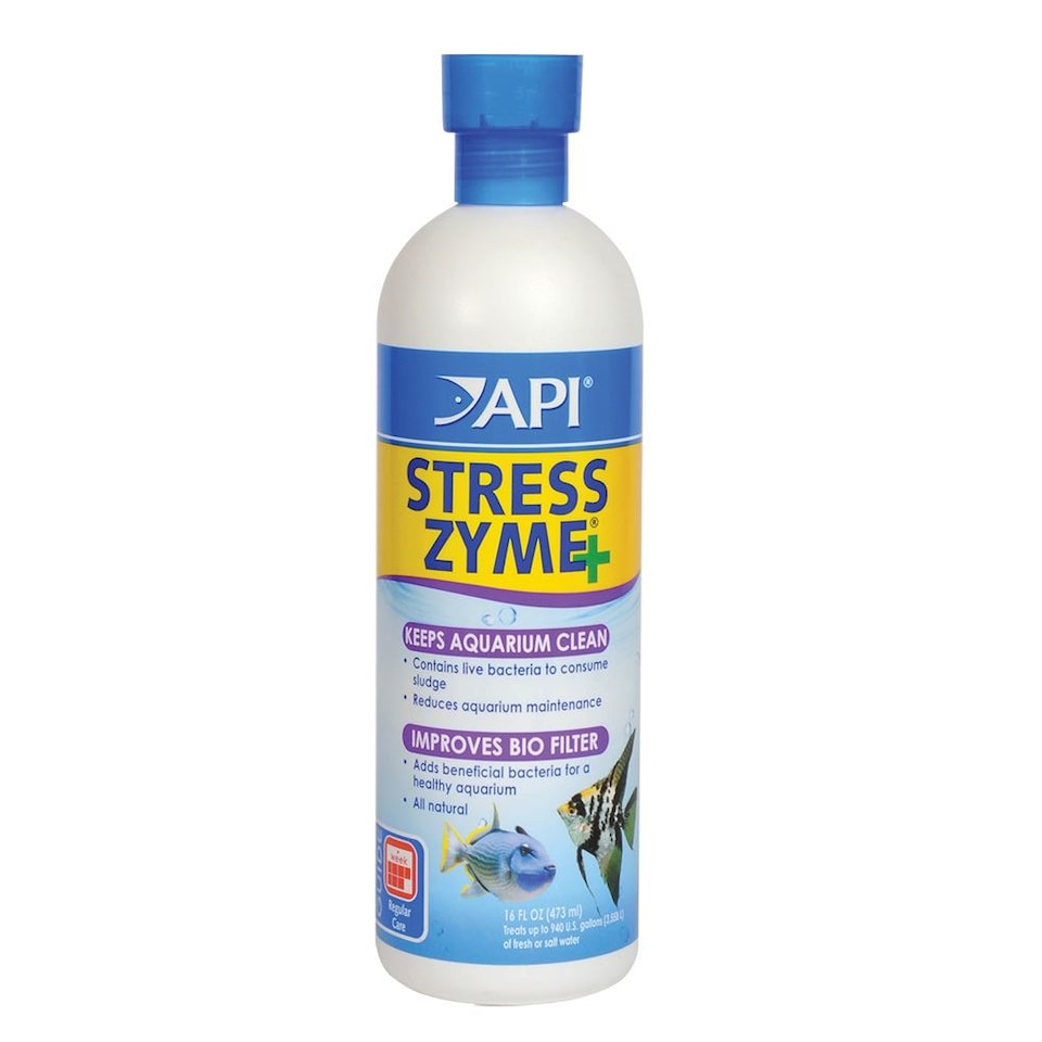 image 1 of API STRESS ZYME Freshwater and Saltwater Aquarium Cleaning Solution 473 ml Bottle