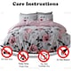 image 4 of VELVETIO 3D Digital Poppy Duvet Cover Set Reversible Floral Single Size Beddings Pink