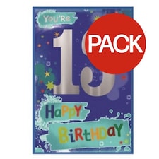 Simon Elvin Juvenile Boy 13th Birthday Greetings Card (Pack of 6) - Multicoloured - One Size