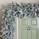 image 4 of 8ft Samuel Alexander Single Door Snow Flocked Christmas Tree Flat Top Arch with 2000 Tips