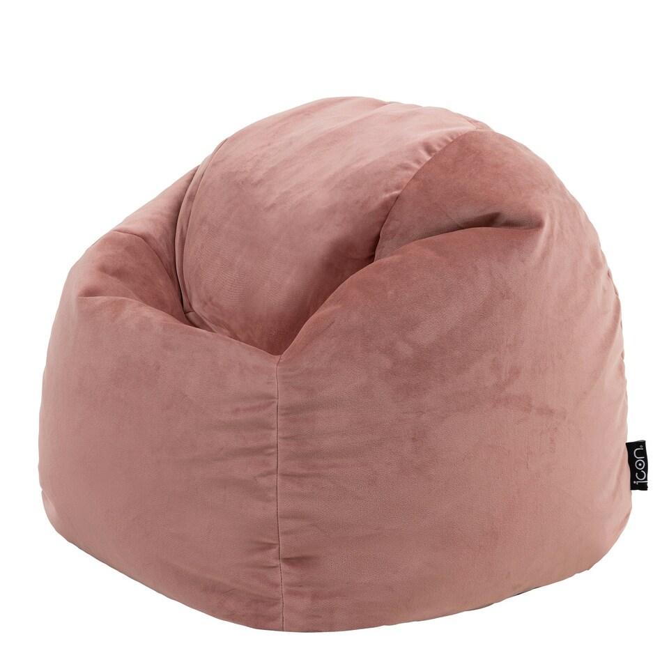 image 1 of icon Kids Aurora Velvet Bean Bag Chair Dusk Pink Childrens Bean Bags Pink
