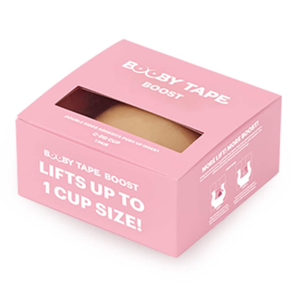 image 1 of Booby Tape C-DD Breast Cup Boost, Double Sided Adhesive Push Up Inserts for Fuller Bust, Provides All-Day Support and Comfortable Wear, Waterproof and Reusable, Lifts Up to 1 Cup Size