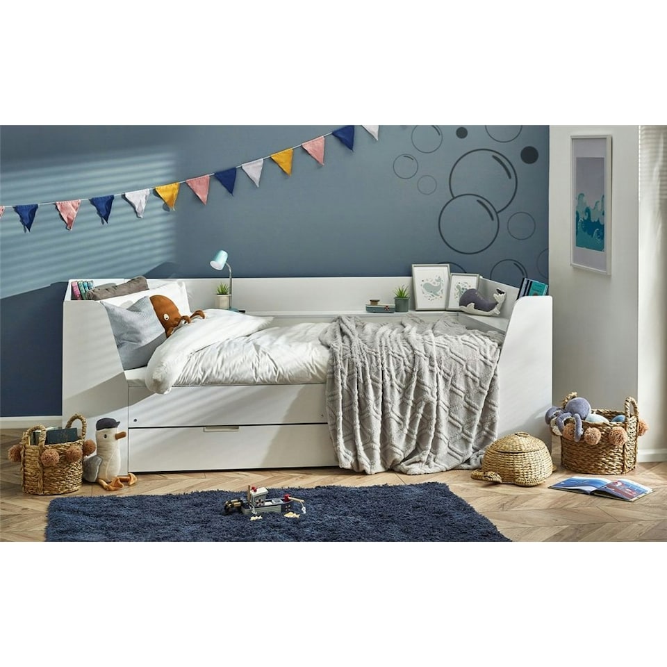 image 1 of Premier All White Daybed Single 3ft (90cm) and Underbed Trundle Single 3ft (90cm)