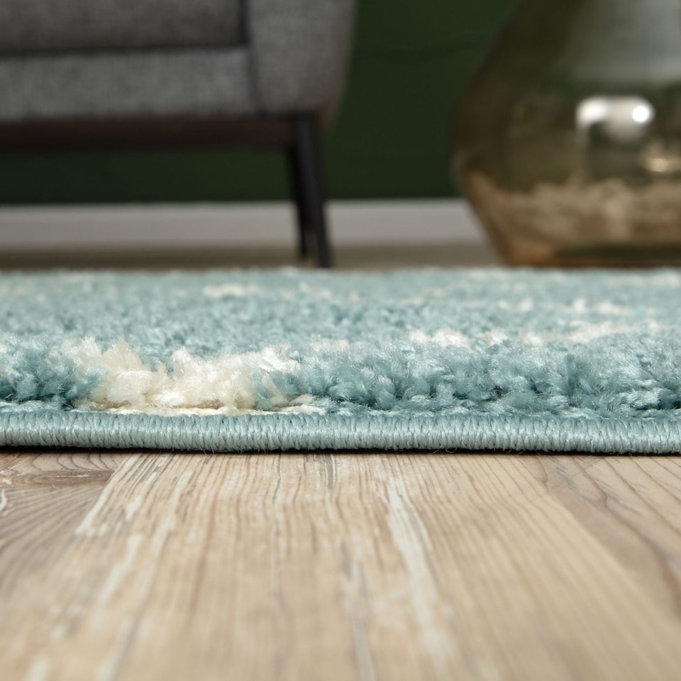 image 1 of The Rugs Moroccan Collection Soft High Pile Shaggy Lattice Floor Rugs and Runners Living Room