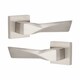 image 2 of Golden Grace Modern Aura Euro Lock Door Handles in Satin Nickel Finish with 70mm Key and Barrell Grey