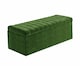 image 4 of 120cm Safar Large Striped Storage Ottoman Box, Forest Green Plush Velvet Upholstered Deep Storage Ottoman End of Bed Bench