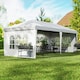 image 2 of Outsunny 3 x 6m Heavy Duty Gazebo Marquee Party Tent with Storage Bag Grey