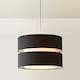 image 4 of ValueLights Sophia Large Black 2 Tier Ceiling Light Shade & Bulb | Black