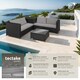 image 2 of Garden Furniture Set Siena - for 4 people, with large storage box, thick seat cushions | Black | black/grey | 140 x 75 x 65,50 cm | 1