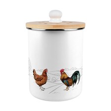 Country Farm Animals Food Waste Caddy - Metal 2L Decorative Kitchen Compost Bin