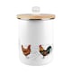 image 1 of Country Farm Animals Food Waste Caddy - Metal 2L Decorative Kitchen Compost Bin