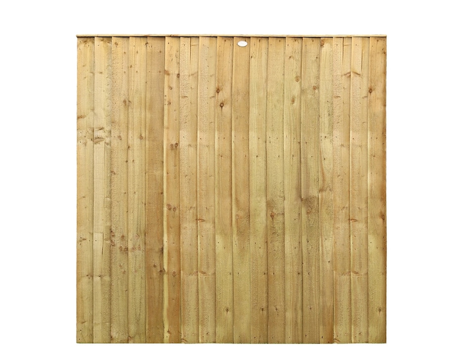 image 1 of eDecks Vertilap Featheredge Timber Fence Panels, 6ft x 6ft - Pack of 5