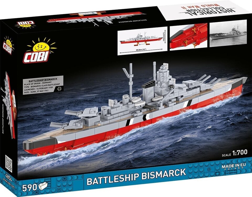 image 1 of Cobi 4854 World War II  Bismarck 590 pcs