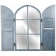 image 1 of Primrose Arched Glass Garden Mirror with Wooden Shutters