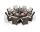 image 5 of Arizona Round 8 Seater Rattan Patio Dining Set | Brown | Brown