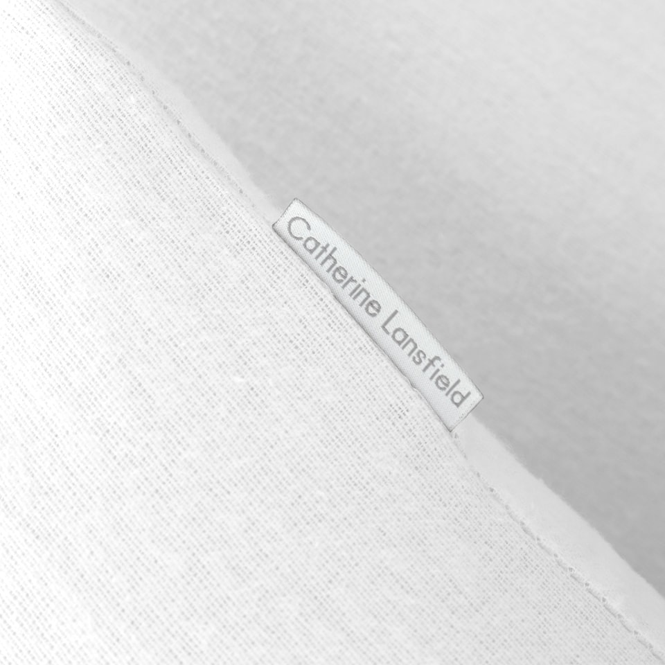 image 1 of Catherine Lansfield Brushed Cotton Standard Pillow case Pair | White | Standard