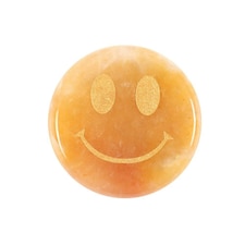 Something Different Be Brave Jade Happy Face Decorative Crystal - Yellow - One Size