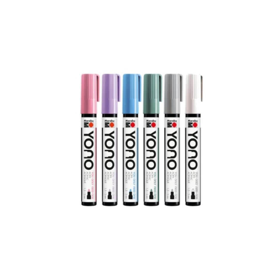image 1 of Marabu Yono Marker Pen, Pastels, Pack Of 6