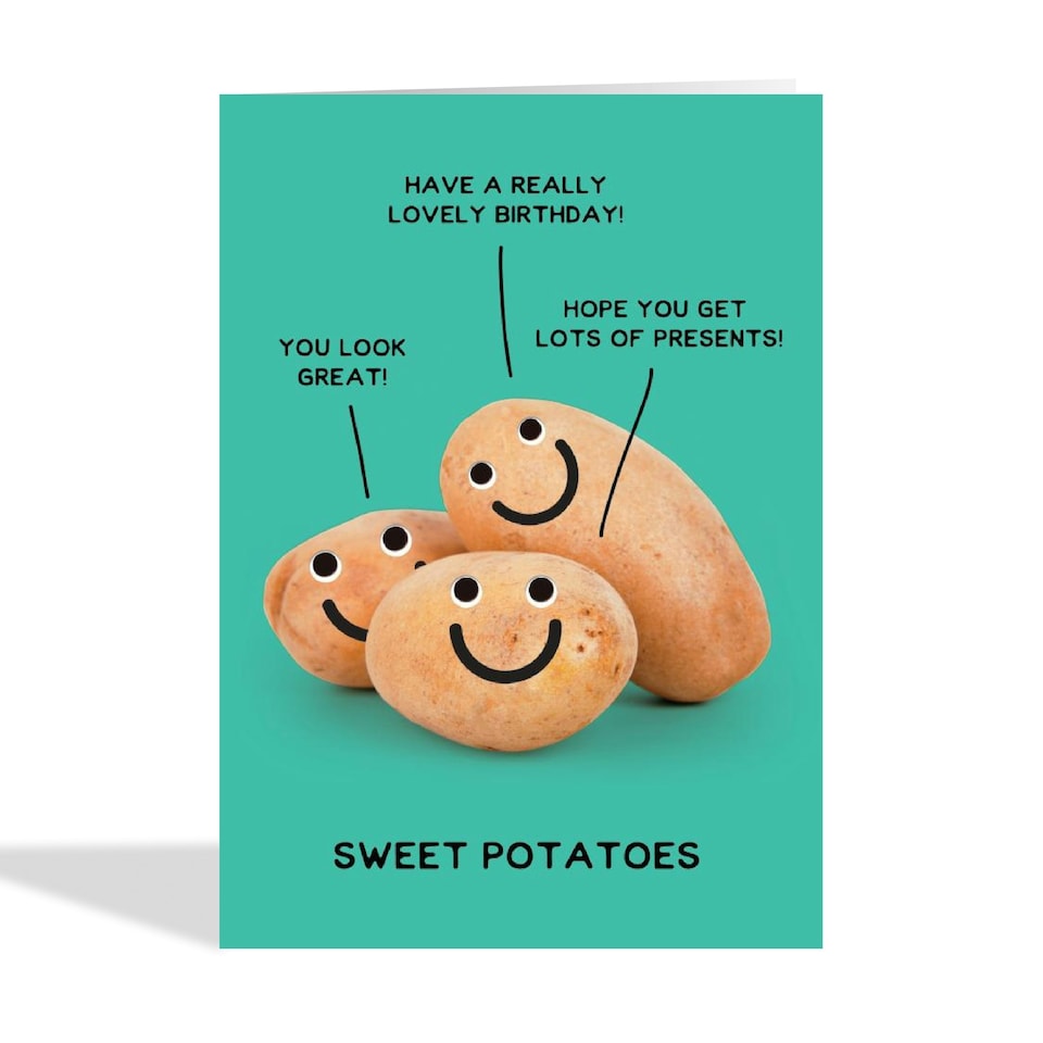 image 1 of Funny Sweet Potatoes Birthday Card