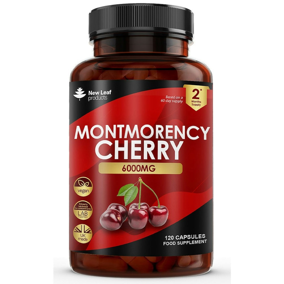 image 1 of Montmorency Cherry Capsules - Sleep & Relaxation Support - Vegan 120 Capsules