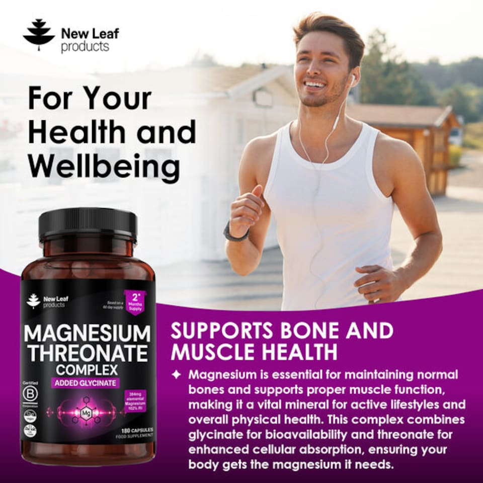 image 1 of Magnesium Threonate Complex - 180 Vegan Capsules