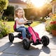 image 2 of HOMCOM Children Pedal Go Kart, Kids Ride On Racer with Adjustable Seat, Swing Axle, Shock Absorption EVA Tyres, Handbrake, for Ages 3-8 Years, Pink