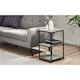 image 1 of Concrete Effect Tall Narrow Side Table | Grey | Grey
