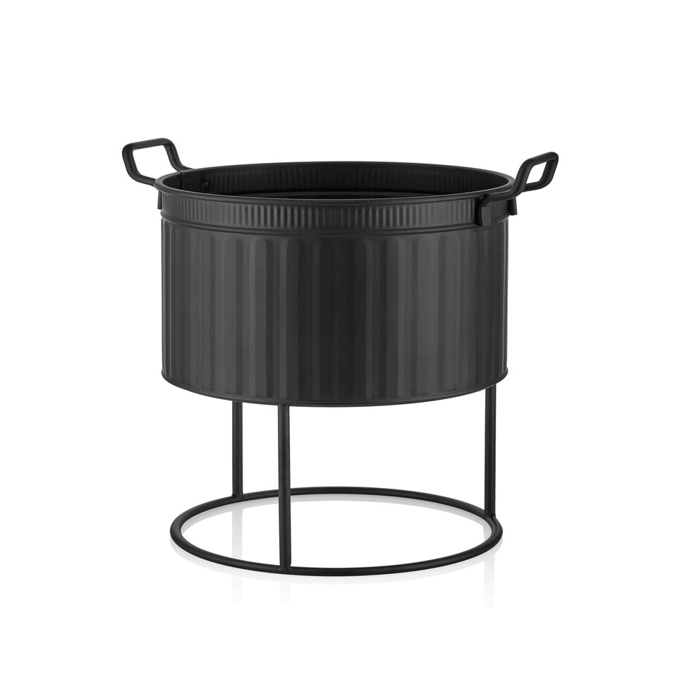 image 1 of Black Plant Pot - 46 cm (H) x 32 cm (Dia)
