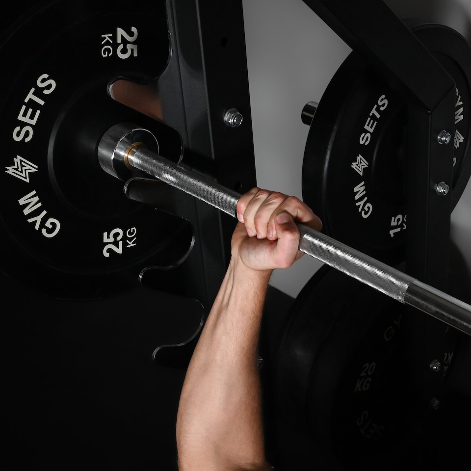 image 1 of "GYM SETS GymSets Cheshire Barbell (Commercial) -(7ft Commercial Barbell/Silver)"