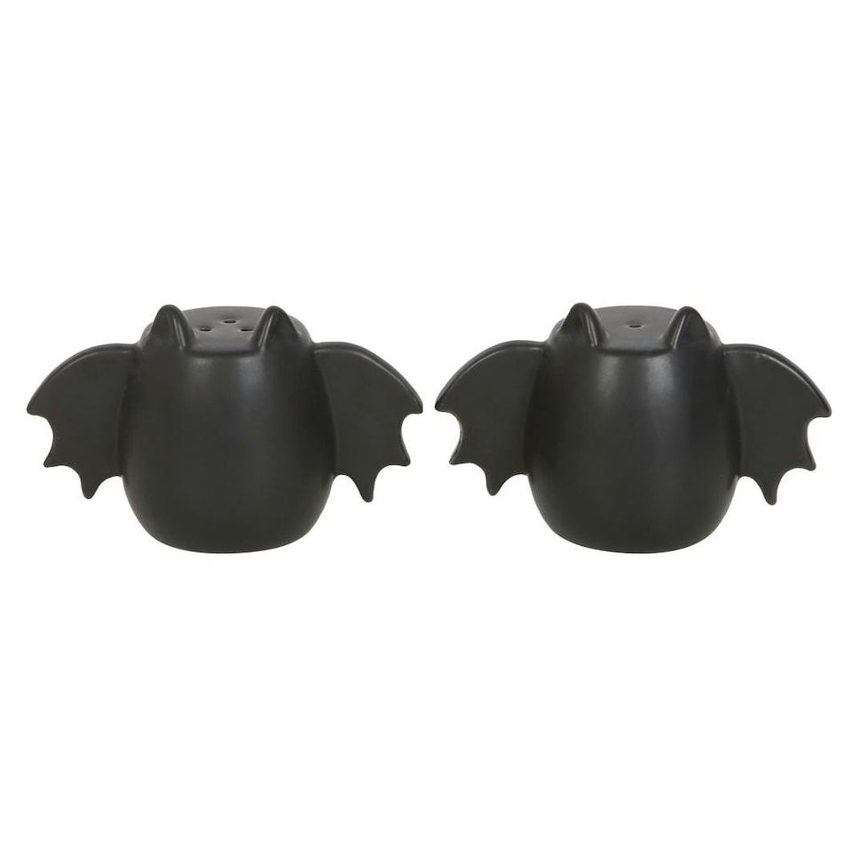 image 1 of Something Different Dark Lair Bat Wings Salt And Pepper Shakers - Black - One Size