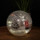 image 4 of 15cm Festive Christmas LED Crackle Effect Glass Winter Scene Ball