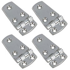 Polished Door Hinge 4 Pack Stainless Steel 76mm x 38mm 316 Marine Cabin Hatch Silver