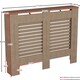 image 3 of Vida Designs Milton Radiator Cover MDF Slatted Cabinet, Unfinished, 111cm