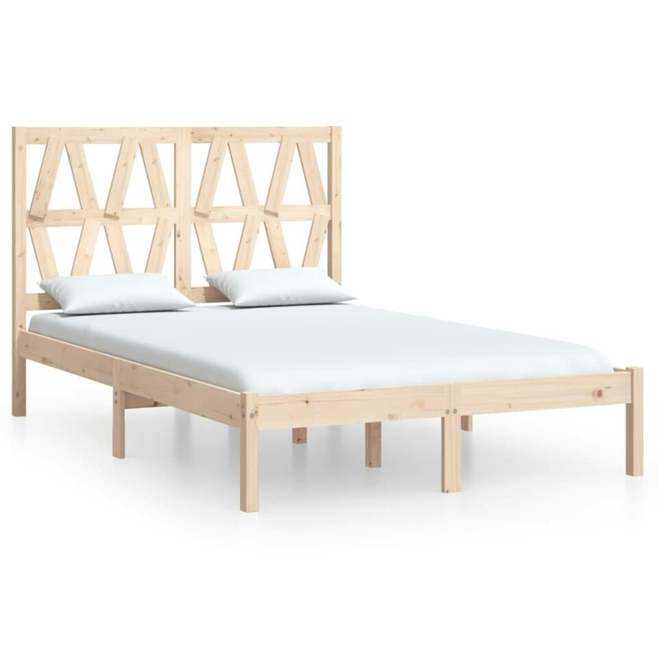 Bed Frame Solid Wood Pine 120x190 cm Small Double Tesco Groceries
