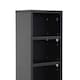 image 3 of 6 Tier Black Wooden CD DVD Game Book Shelf Storage Tower Rack - Fits 102 CDs
