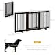 image 2 of PawHut 155cm Expandable 3-Panel Freestanding Dog Pet Gate w/ Latched Door Brown