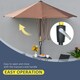 image 4 of Outsunny 2m Half Garden Parasol Market Umbrella with Crank Handle, Base