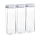 image 1 of Argon Tableware Flip Lock Plastic Food Storage Containers - 1.9 Litre - White - Pack of 3