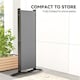 image 4 of Outsunny Garden Privacy Screen Foldable 6 Panel Room Divider, Dark Grey