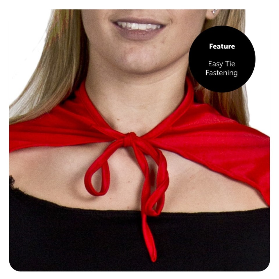 image 1 of Devil Costume Set 2 Pcs - Red Horns & Cape | Red | One Size
