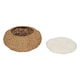 image 4 of Teamson Pets 8.7 in Neith Wicker Seagrass Dome Cat or Small Dog Bed, Tan/Cream